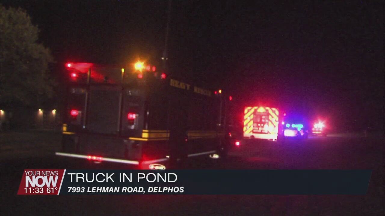 Semi ends up in water after driver falls asleep